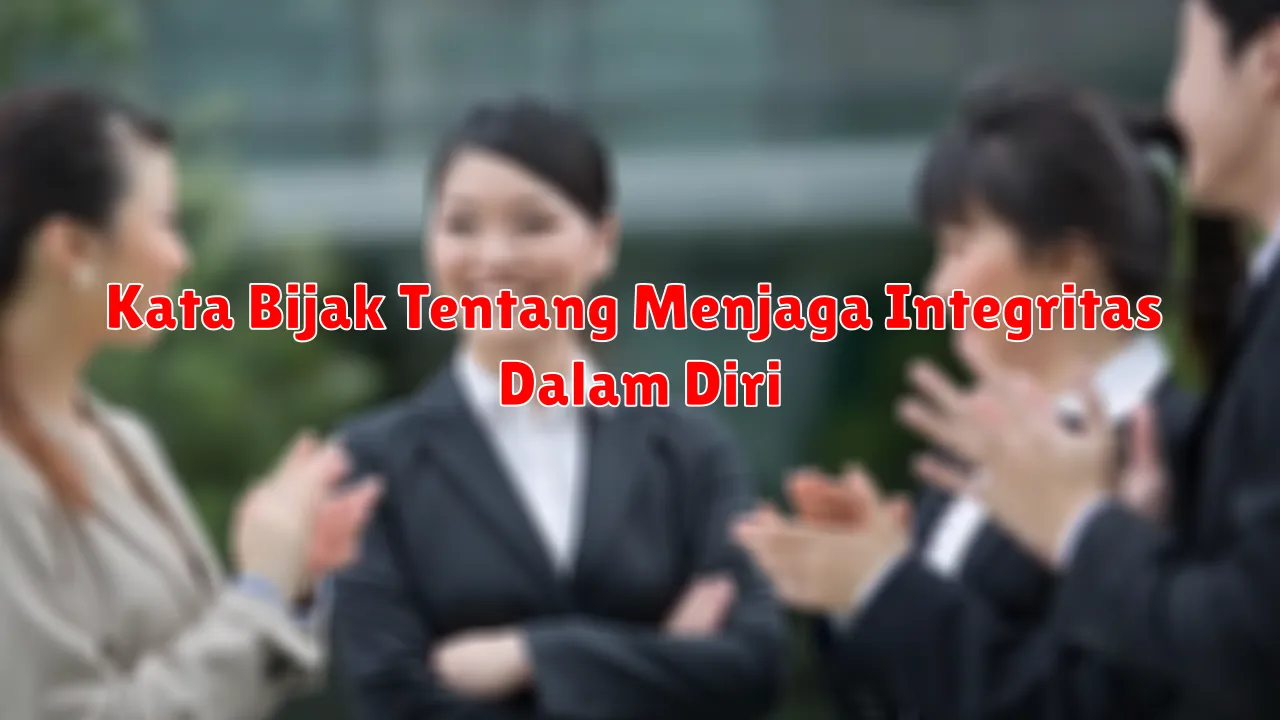 Kata Bijak Tentang Menjaga Integritas Dalam Diri