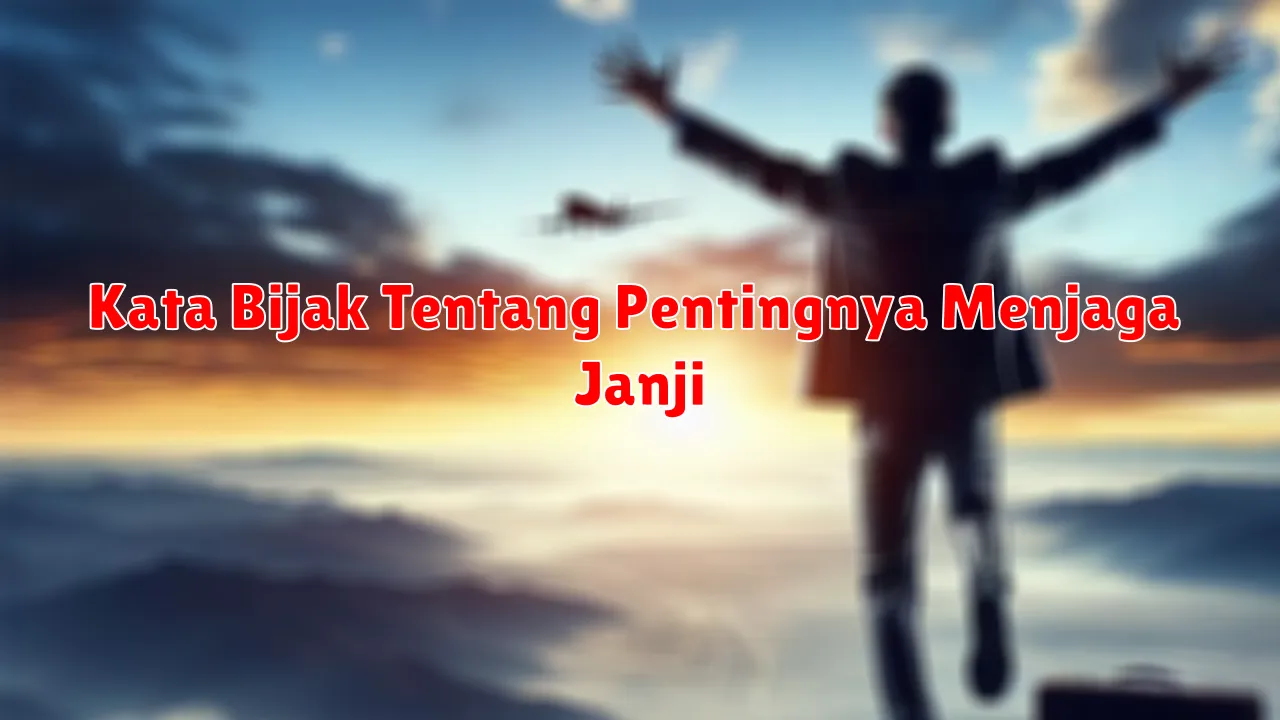 Kata Bijak Tentang Pentingnya Menjaga Janji