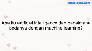 Apa itu artificial intelligence dan bagaimana bedanya dengan machine learning?