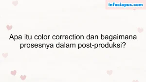 Apa itu color correction dan bagaimana prosesnya dalam post-produksi?