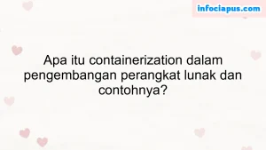 Apa itu containerization dalam pengembangan perangkat lunak dan contohnya?