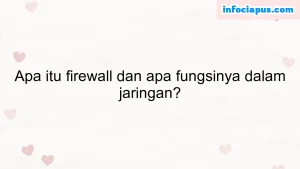 Apa itu firewall dan apa fungsinya dalam jaringan?