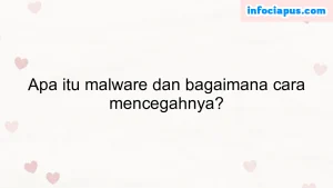 Apa itu malware dan bagaimana cara mencegahnya?