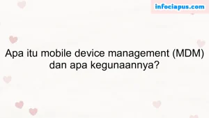 Apa itu mobile device management (MDM) dan apa kegunaannya?