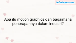 Apa itu motion graphics dan bagaimana penerapannya dalam industri?