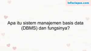 Apa itu sistem manajemen basis data (DBMS) dan fungsinya?