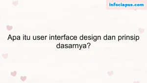 Apa itu user interface design dan prinsip dasarnya?