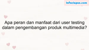 Apa peran dan manfaat dari user testing dalam pengembangan produk multimedia?