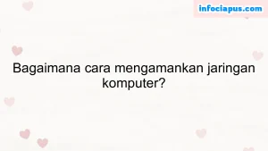 Bagaimana cara mengamankan jaringan komputer?