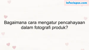 Bagaimana cara mengatur pencahayaan dalam fotografi produk?