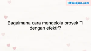 Bagaimana cara mengelola proyek TI dengan efektif?