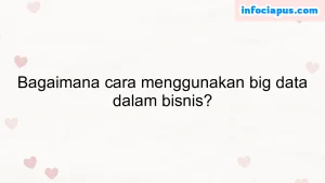 Bagaimana cara menggunakan big data dalam bisnis?