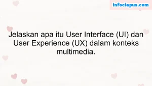 Jelaskan apa itu User Interface (UI) dan User Experience (UX) dalam konteks multimedia.