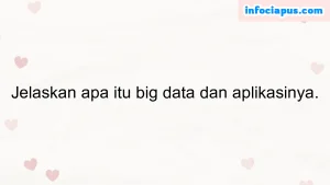 Jelaskan apa itu big data dan aplikasinya.