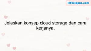 Jelaskan konsep cloud storage dan cara kerjanya.