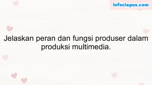 Jelaskan peran dan fungsi produser dalam produksi multimedia.